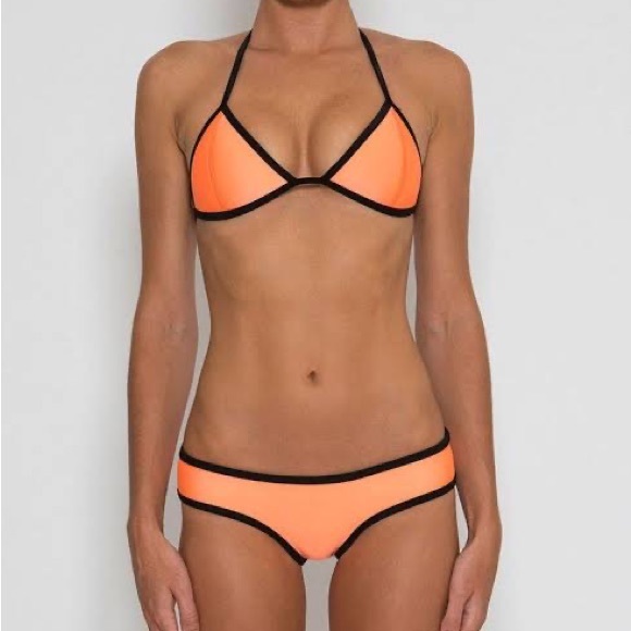 orange triangl swimsuit